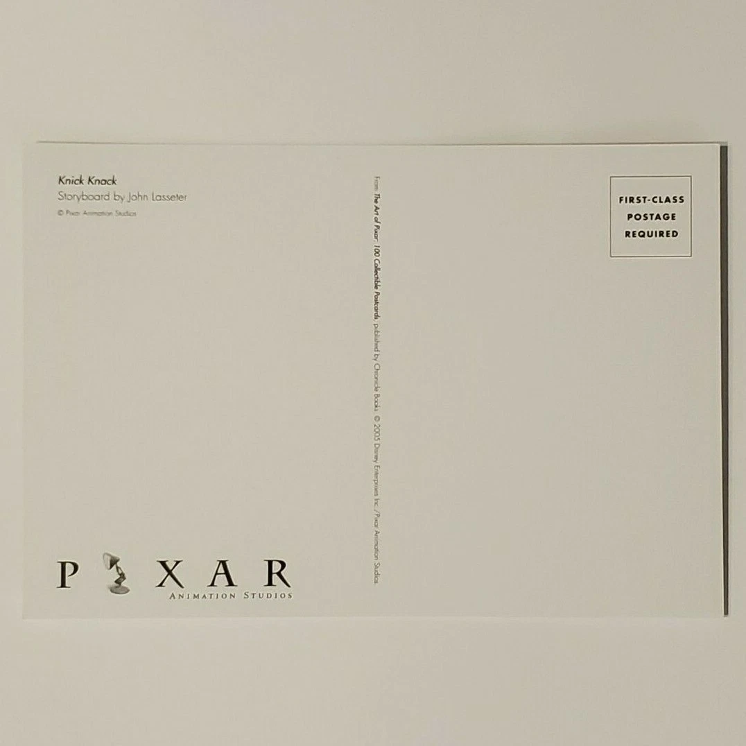 Knick Knack Postcard Art of Pixar Collection Disney Snowman