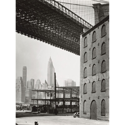 Abbott New York Brooklyn Bridge Wasser New Dock Straßen Stadt Leinwanddruck Poster