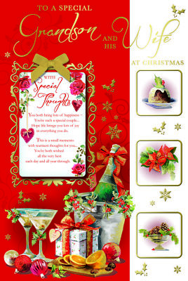 To a Special Grandson and His Wife With Special Thoughts Christmas Card
