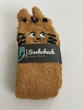 Monster Tan Fuzzy Crew Socks for Women Cute Socks Novelty Socks Fun Socks