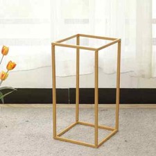 60 cm Gold Metall Blumen Ständer Podest 2er Pack