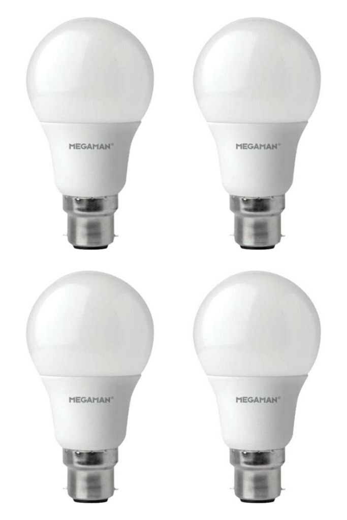 4 x Megaman 143318E Opal LED GLS Style Light Bulb B22 BC 2800K Warm White 8.6 W