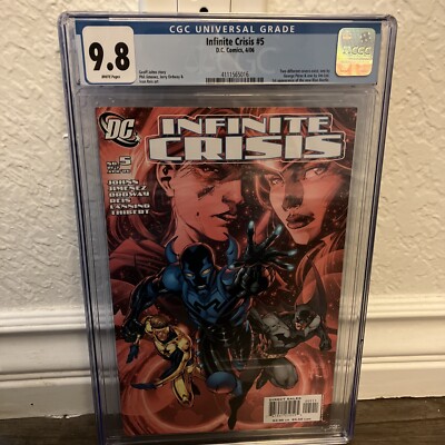 INFINITE CRISIS #5 CGC 9.8 1ST APP. NEW BLUE BEETLE JAIME REYES JIM LEE COVER