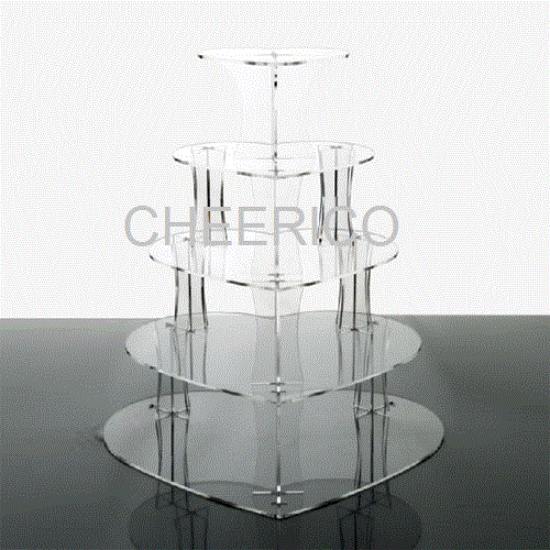 7 Tier Heart Acrylic Cupcake Stands Cup Cake Stand Cheerico Cupcake Stands - Picture 2 of 4