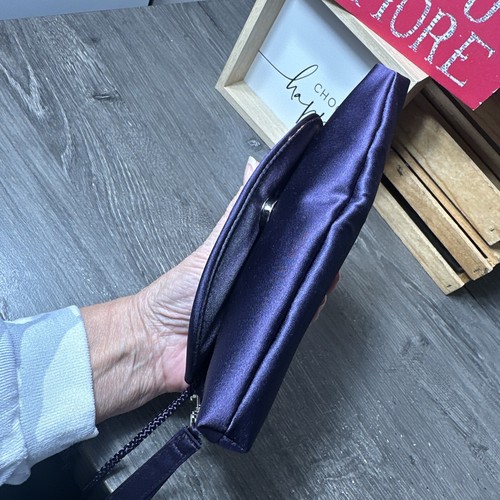 David’s Bridal Eggplant Deep Purple Wristlet Wallet Clutch Crossbody New W/Tags - Picture 18 of 20