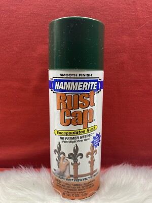 Hammerite Rust Cap Smooth Dark Green Finish w/Kilz 12 oz