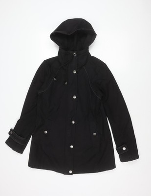 Sebby Collection Parka Jacke Damen schwarz L mit Kapuze Polyester