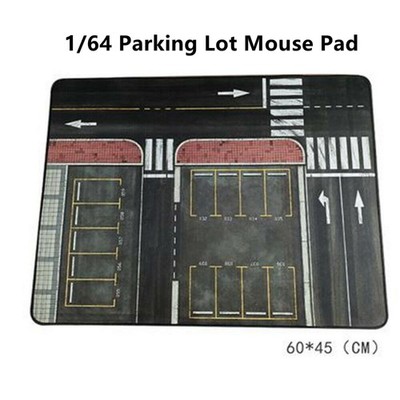 1:64 Parking Lot Mouse Pad Mat Model Car Vehicle Scene Display Large Garage Toys