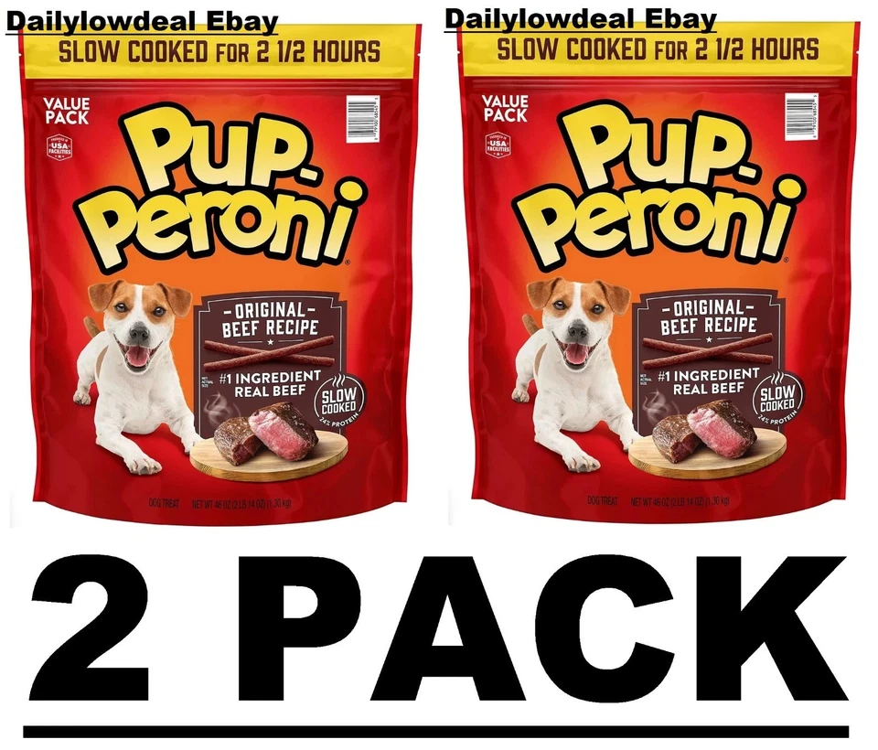 🐶 2 PACK – Pup-Peroni Dog Snacks Original Beef Flavor (46 oz.) | FREE SHIPPING! - Image 2 of 3