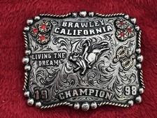 RODEO  X TREME  1998  Bull Riding CHAMPION TROPHY BUCKLE  Brawley Californi  Rare  W72