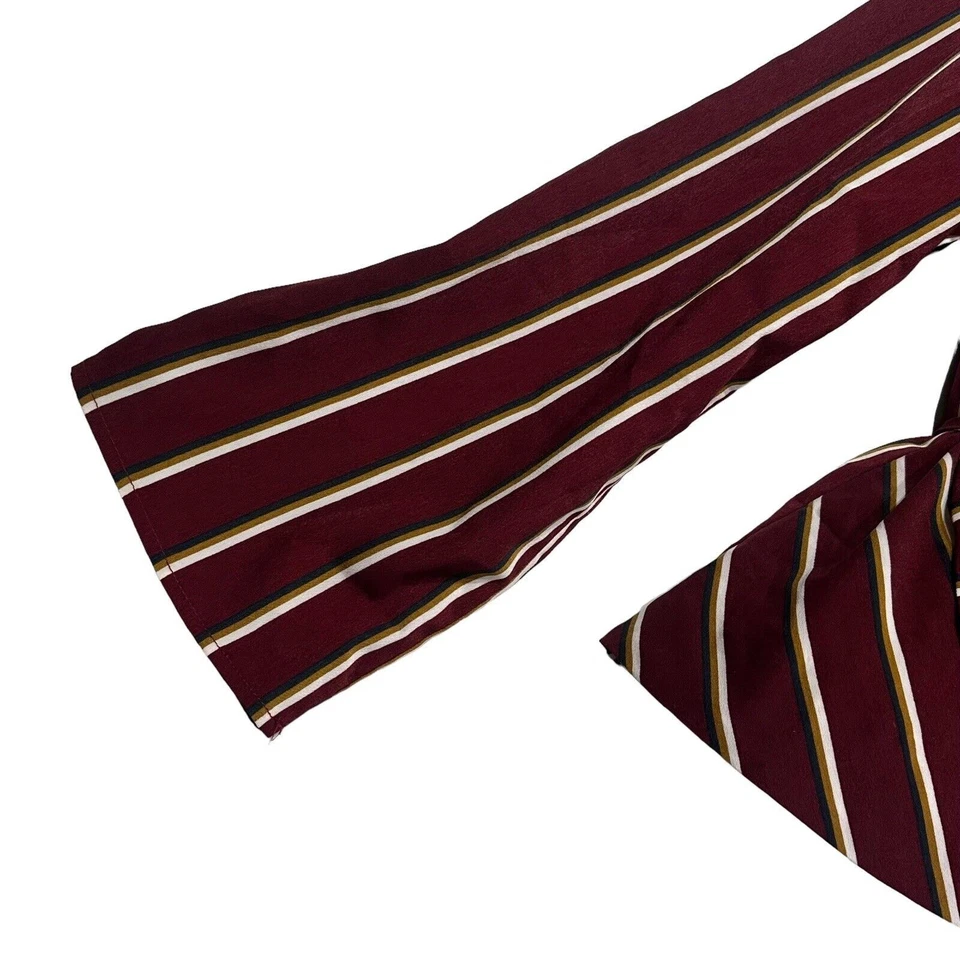 Everly V-Neck Stripe Long Sleeve Wrap Blouse Size S - Image 3 of 4