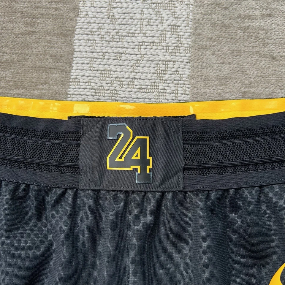 Los Angeles Lakers Shorts Black Mamba City Team Issued Nike Authentic Mens 38+2 - Image 4 of 4