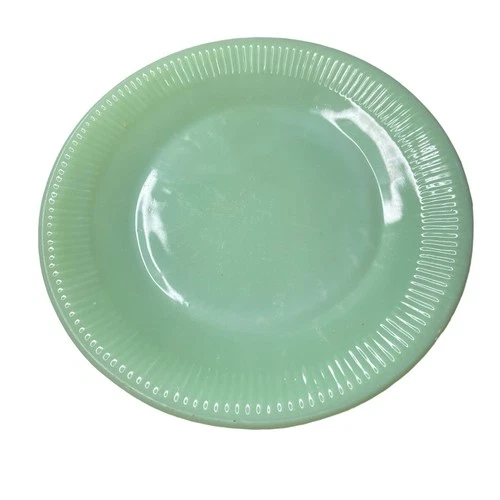 Jadite Alice Pattern Fire King Glass 9" dinner plate 9” Jadeite NICE Hocking