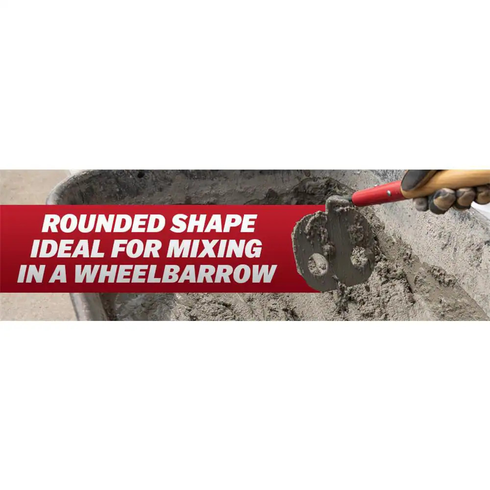 Marshalltown Mortar Hoe 6 3/8X5 Inch Hardwood Handle Mixing Concrete Hand Tool