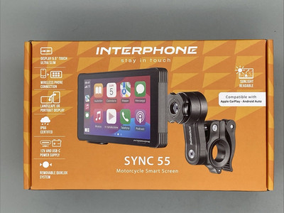 INTERPHONE Infotainmentsystem ''RIDESYNC'' Sync 55    Apple-Carplay und Android