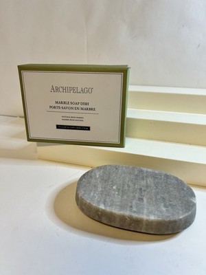 Archipelago Marble Soap Dish Natural Beige Oval 5.5''x 4'' x 0.7'' NEW in Box