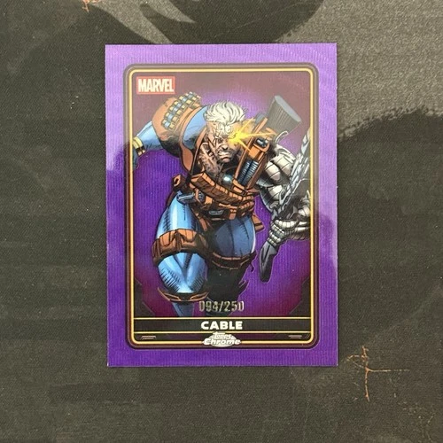 2025 Topps Chrome Deadpool CABLE Comic Accurate Purple Wave /250 #3
