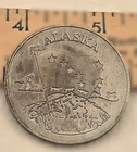 Vintage Alaska 1 oz .999 Silver Round Dog Sled Team State Flag Design