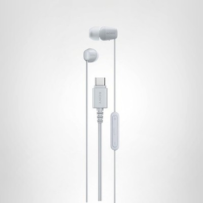 Sony IER-EX15C B Stereo Earbud Headphones Wired In-Ear Earphones USB-C (White)