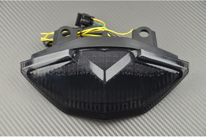 Feu arrière fumé noir avec clignotants pour moto Kawasaki Z1000SX 2011-2013