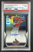 CHASE DAVIS PSA 9 2023 BOWMAN CHROME DRAFT PROSPECT AUTO BLACK REFRACTOR 28/75