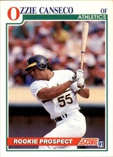 1991 Score Ozzie Canseco #346 RC Oakland Athletics A's Rookie Baseball Card. rookie card picture