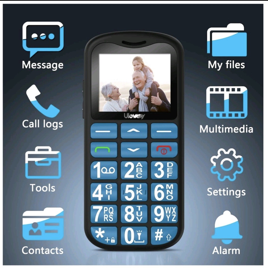 uleway 4G Big Button Mobile Phone for Elderly, Easy to Use Basic Device With SOS