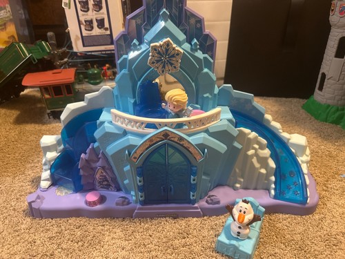 Fisher Price Disney Little People Frozen Castle Elsa Olaf Lot