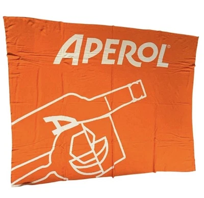 Aperol Spritz Orange Cotton Throw Blanket **BRAND NEW**