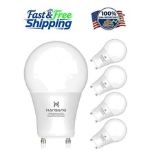 Bright 900 Lumens GU24 LED Light Bulbs 4 Pack - Eye-Friendly 4000K Natural White
