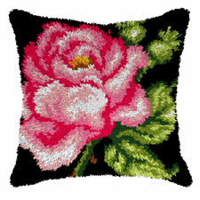 Orchidea Latch Hook Kit: Cushion: Large: Rose