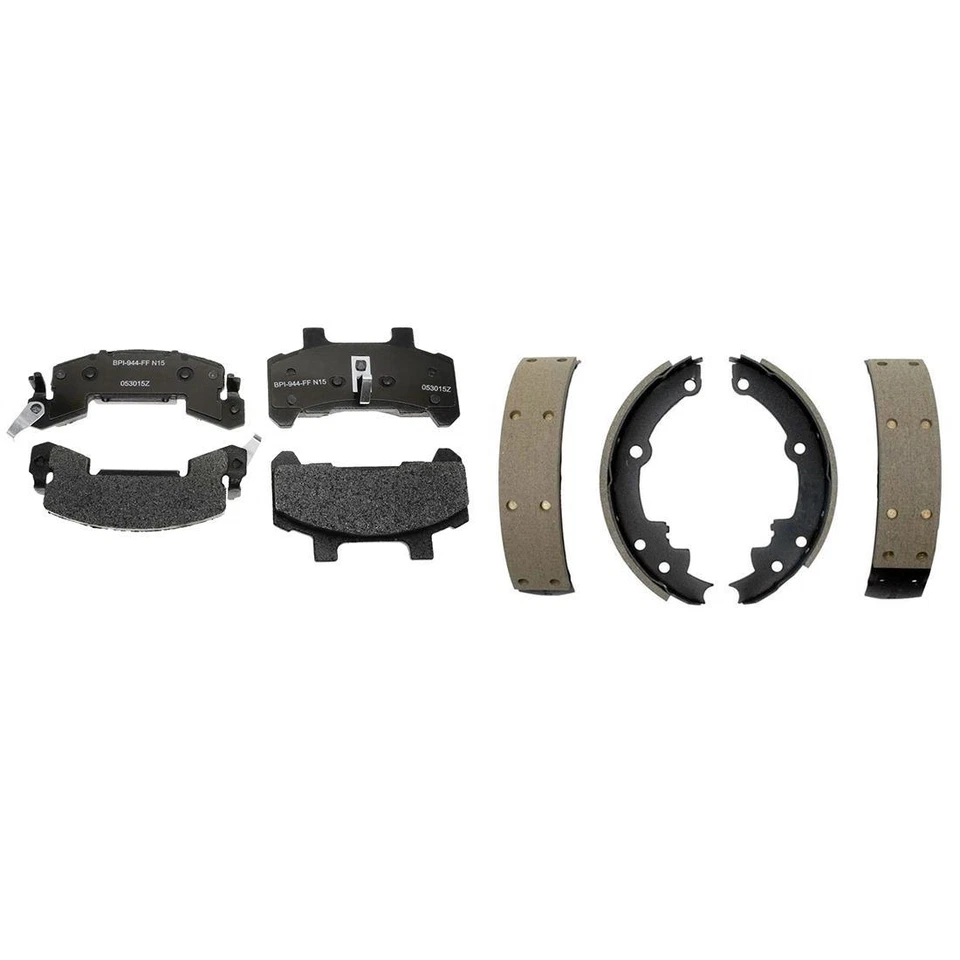 Kit de pastillas de freno y zapatas de freno delanteras traseras metálicas para Chevrolet Celebrity 1982 Foto 4 de 4