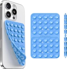 Silicone Suction Cup Phone Case Mount Double Sided, Silicon Sticky Phone Grip wi