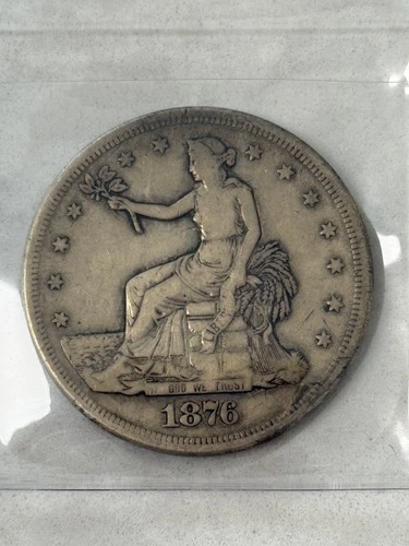 1876 S  TRADE DOLLAR VERY FINE VF CONDITION 90% SILVER