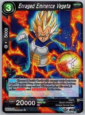 Enraged Eminence Vegeta DB2-134  Divine Multiverse Dragon Ball Super NM Foil