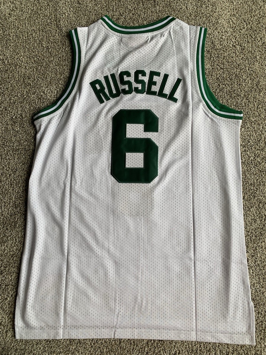 NWT Mitchell & Ness Hardwood Classics Bill Russell Celtics White