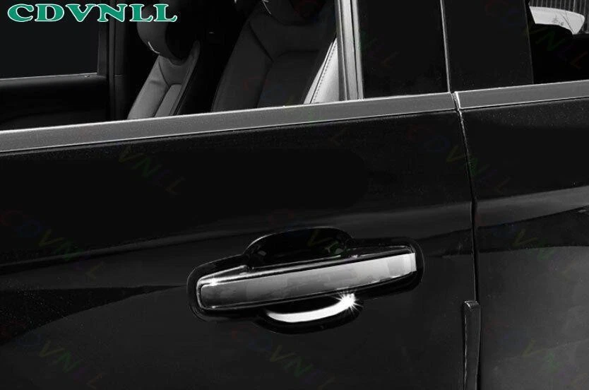 Cubierta de marco de tazón de puerta lateral exterior de titanio negro para Lincoln Navigator 2018-22 Foto 3 de 4