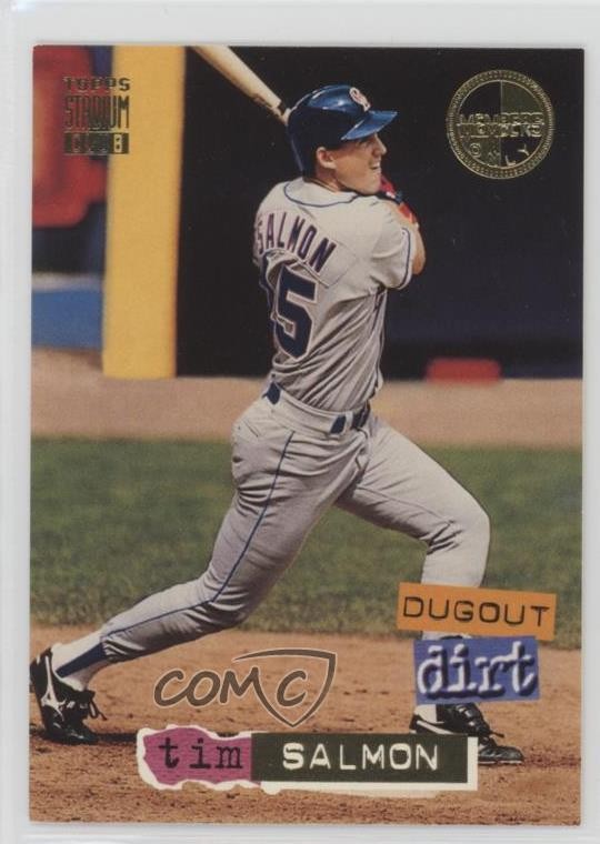 1994 Topps Stadium Club Dugout Dirt Members Only Tim Salmon #8 0b5