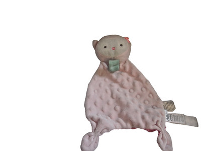 Carter's Child of Mine Plush Monkey Pink  Lovey Rattle Pacifier Holder