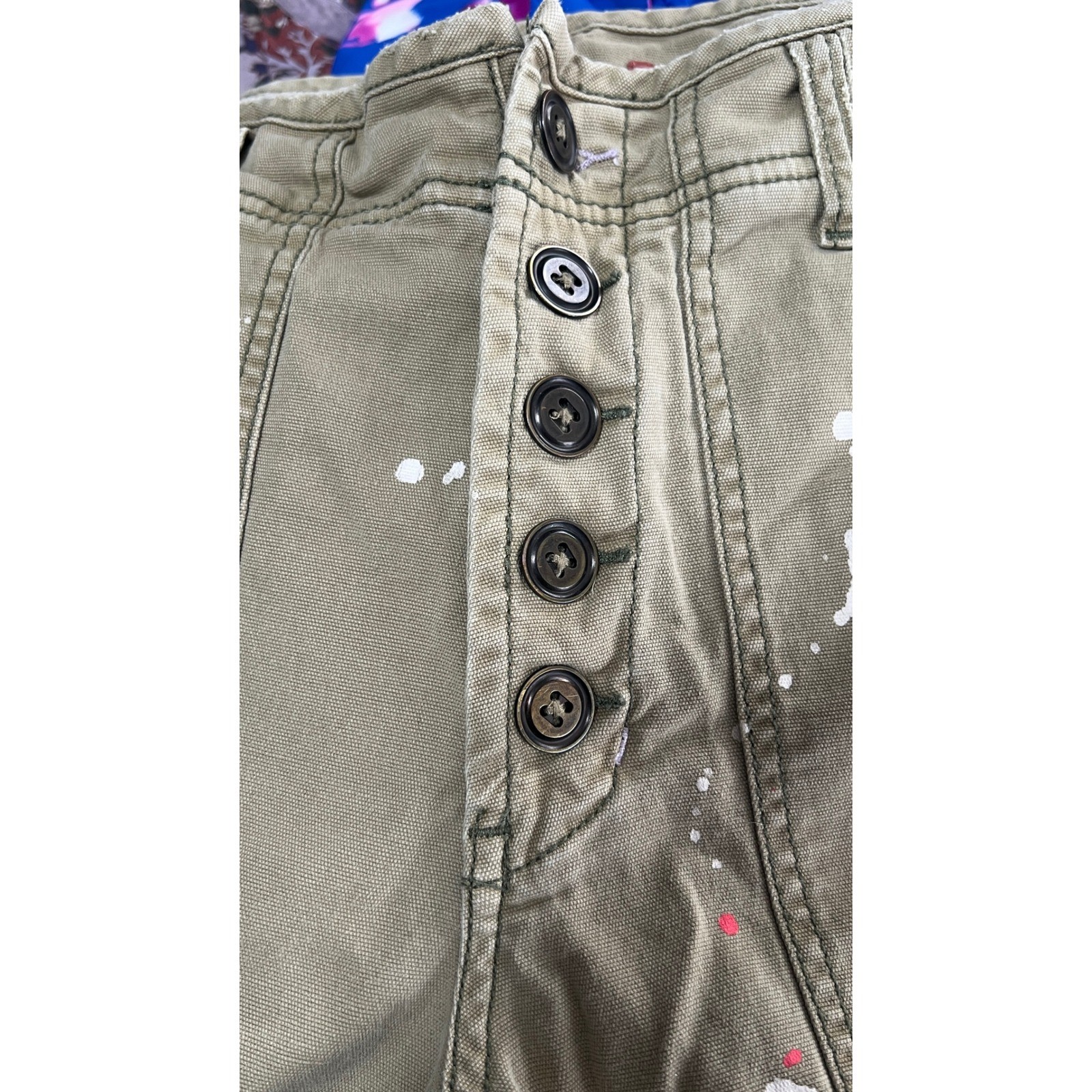 Pilcro The Wanderer Patchwork Paint Splatter Carg… - image 13