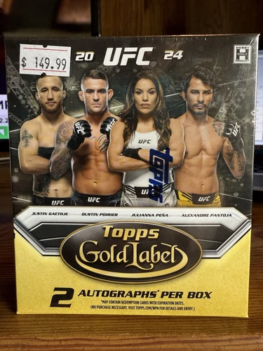 2024 TOPPS GOLD LABEL UFC HOBBY BOX **2 AUTOGRAPHS**
