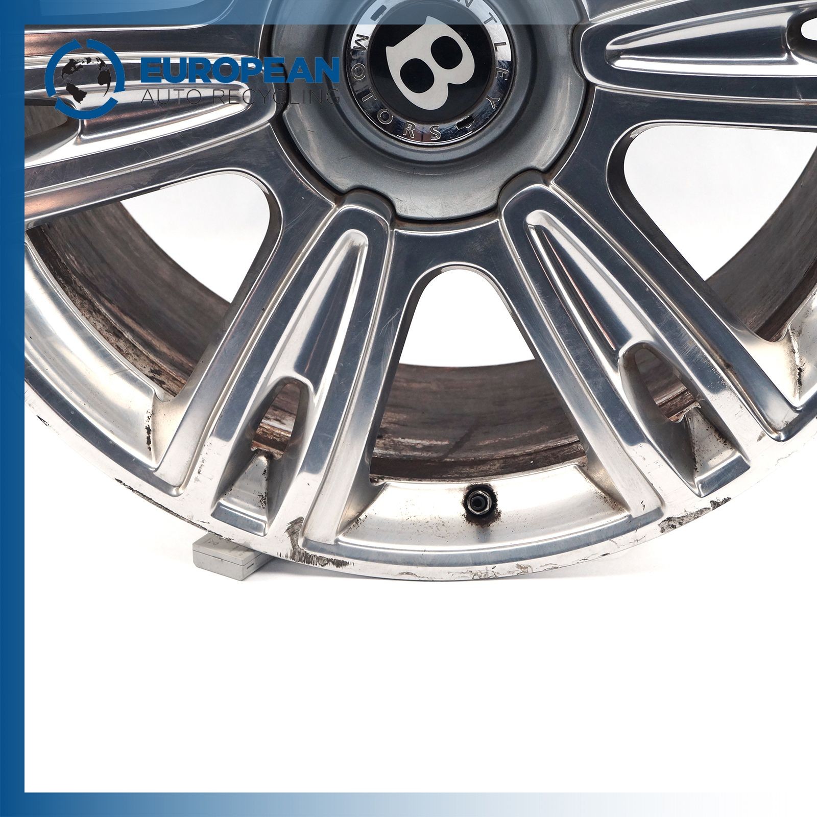 12-15 BENTLEY CONTINENTAL GT 21x9.5 Wheel Rim - OEM CHROME (rash) 3W0601025CE
