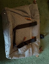 Large gray diaper bag tote