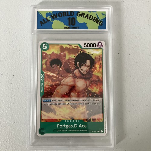 Gem Mint 10 One Piece Card Game OP09-035 Portgas.D.Ace Emperors In The New World - Picture 1 of 6
