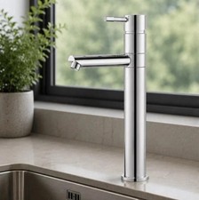 360°Minimalist Single Lever Chrome Kitchen Sink Mixer Tap R.T. Large AVG75.