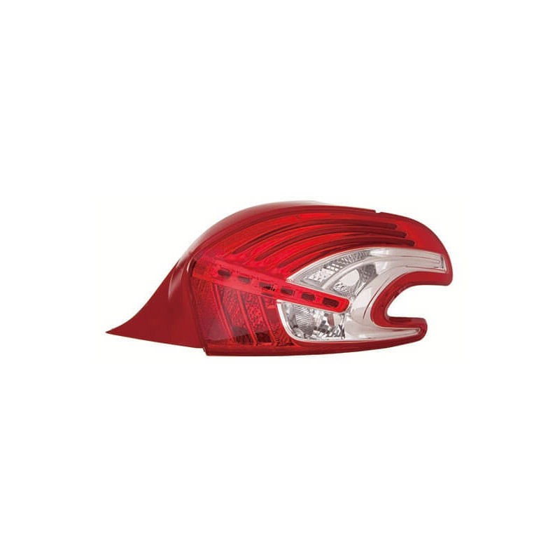 Feu arrière droit avec porte ampoule Peugeot 208 idéal pour le remplacement de carrosserie 2012-2015