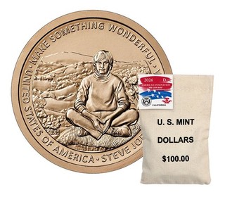 2026 American Innovation CALIFORNIA STEVE JOBS 100 Coin Bag Denver Mint