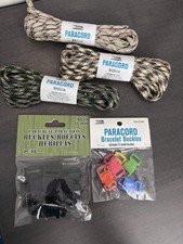 Paracord Mixed Supplies Lot Crafting Buckles Rope 54ft New