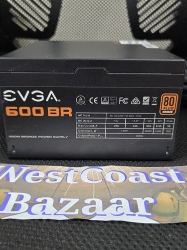 EVGA 600 BR Power Supply 80+ Bronze 600W 100- BR-0600-K1