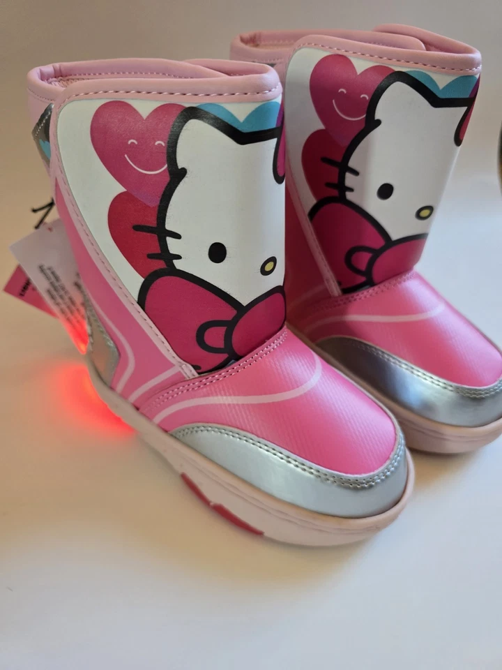 Botas de Nieve Hello Kitty Talla 8 Niñas Pequeñas Iluminadas NUEVAS Foto 2 de 4